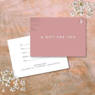 Minimalistische kühne staubige Rosenrosa-Geschenkk