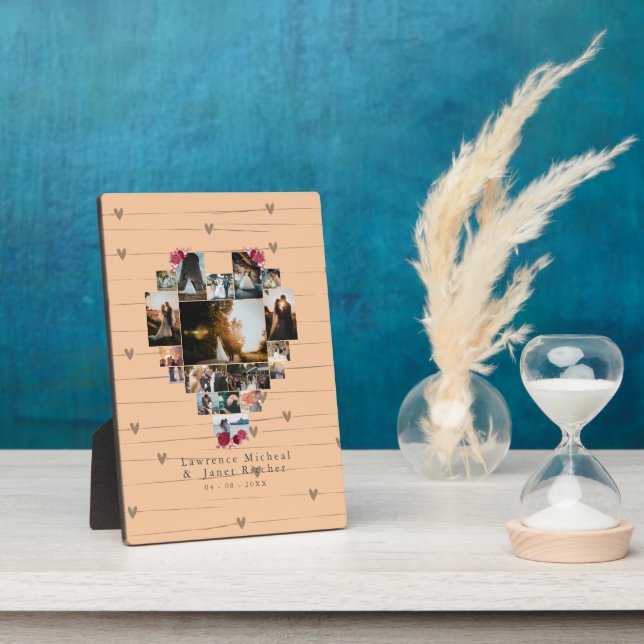 Minimalistische kundenspezifische Geschenke 18 her Fotoplatte (Seite)