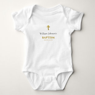 Minimalistische, kundenspezifische orthodoxe Chris Baby Strampler
