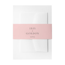 Minimalistische, kundenspezifische Rose für Hochze Einladungsbanderole