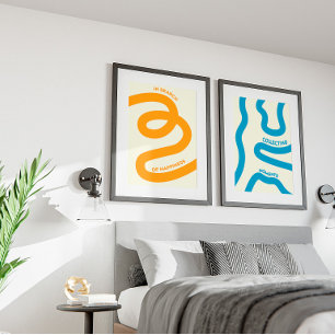 Minimalistische Kunst für das Schlafzimmer und Woh Poster
