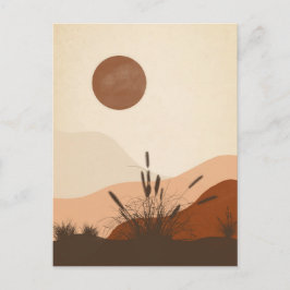 Minimalistische Kunst. Für eine sanfte Botschaft. Postkarte