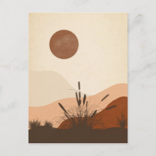 Minimalistische Kunst. Für eine sanfte Botschaft. Postkarte