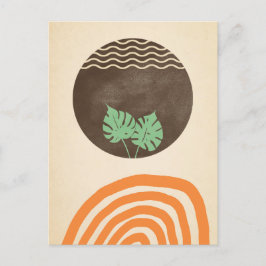 Minimalistische Kunst. Für eine sanfte Botschaft. Postkarte