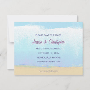 Minimalistische künstlerische Strand-Save the Date Save The Date