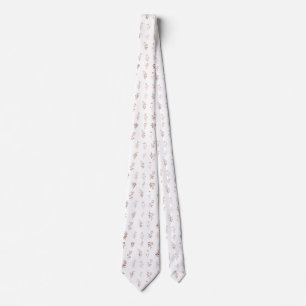 Minimalistische Kupfer-Rosen-Botanical-Hochzeit Krawatte