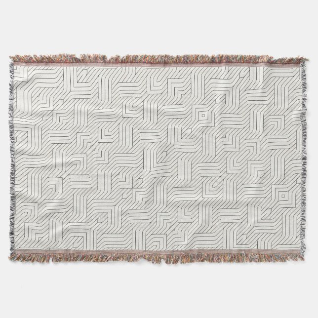 Minimalistische Labyrinth-Linien-Decke Decke (Vorderseite)