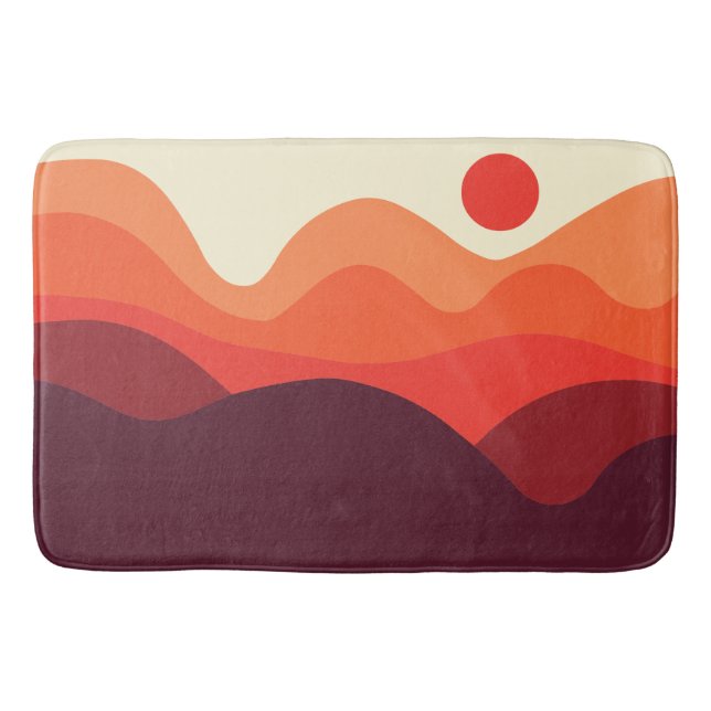 Minimalistische Landschaft 190821(01) Badematte (Vorderseite)