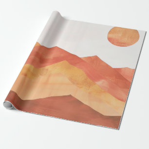 Minimalistische Landschaft des Abstrakten Boho Geschenkpapier