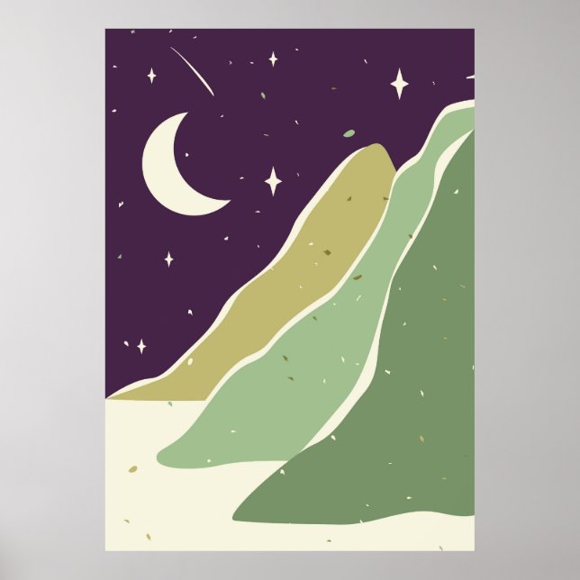 Minimalistische Landschaft Poster (Vorne)