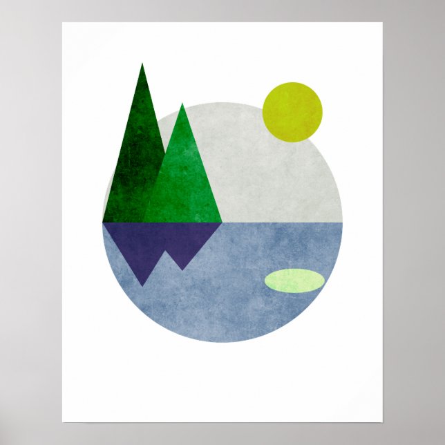 Minimalistische Landschaftskunst Poster (Vorne)