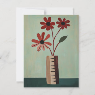 Minimalistische Launen Blumen Nr.055 Postkarte