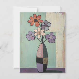 Minimalistische Launenblumen Nr. 063 Postkarte
