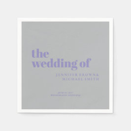 Minimalistische Lavendel Silber Einfache Swash Hoc Serviette