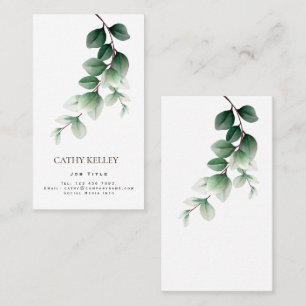 Minimalistische Leaf Green Gold-Visitenkarte Visitenkarte
