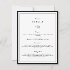 Minimalistische Leaf-Hochzeitskarte Einladung