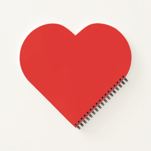 Minimalistische Leidenschaft Rotes Herz gestreift  Notizbuch