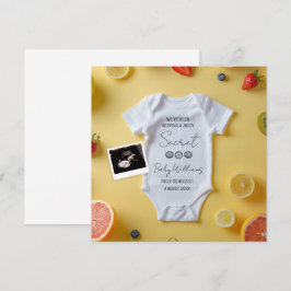 Minimalistische Lemmon-Schwangerschaft Ankündigung