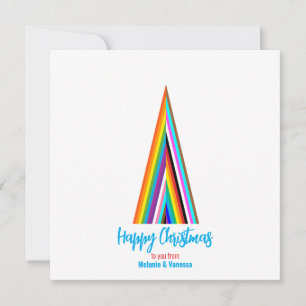 Minimalistische LGBT-Regenbogen-Weihnachtsbaum