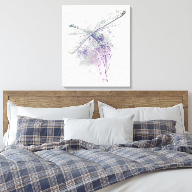 Minimalistische Libelle Leinwanddruck (Insitu (Schlafzimmer))