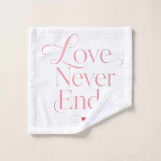 Minimalistische Liebe endet nie Roségold Badhandtuch Set