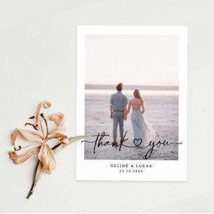 Minimalistische Liebe Hörskript Hochzeitsschreiben Dankeskarte