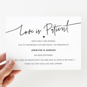 Minimalistische Liebe ist das Hochzeitsupdate für Einladung