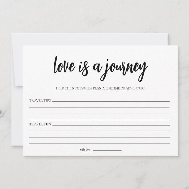 Minimalistische Liebe ist eine Reise-Brautparty-Be Einladung (Vorderseite)