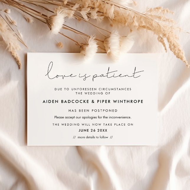 Minimalistische Liebe ist Hochzeitskarte für Patie Einladung (Von Creator hochgeladen)