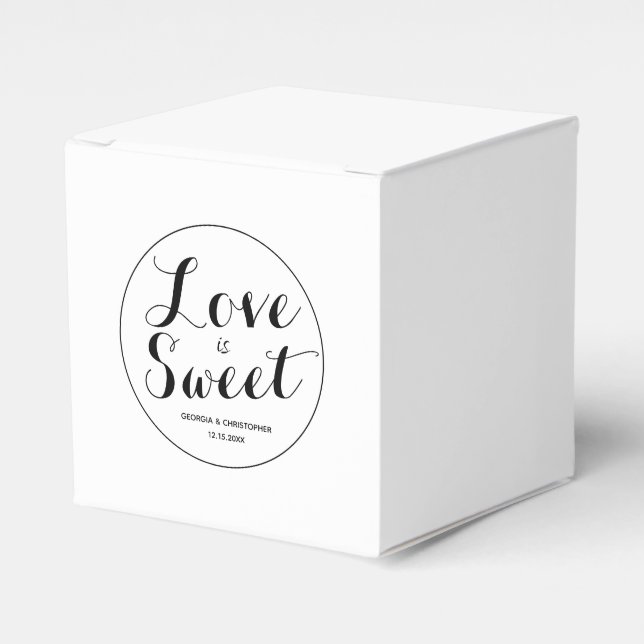 Minimalistische Liebe ist süß Geschenkschachtel (Vorderseite)