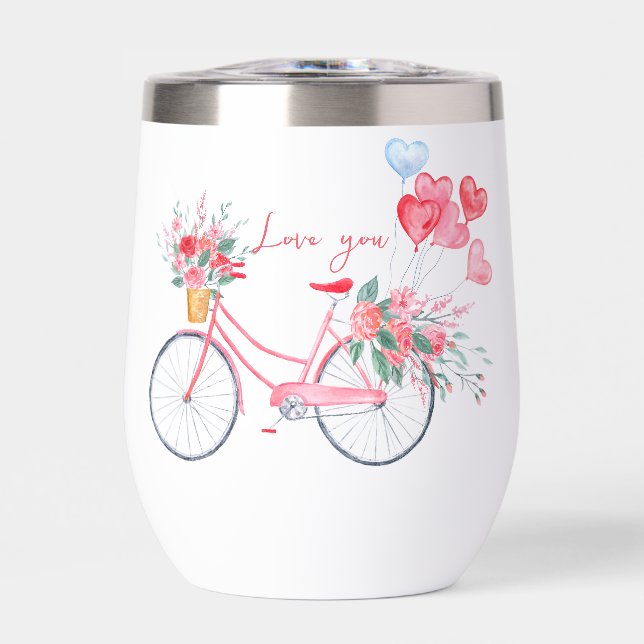 Minimalistische Liebe Rosa und Rotes Wasser (Vorderseite)
