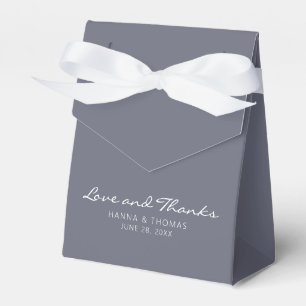 Minimalistische Liebe und Dankelblaue Hochzeit Geschenkschachtel