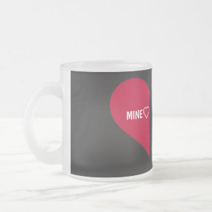Minimalistische Liebes-Kaffeetasse Mattglastasse