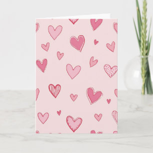 Minimalistische Liebesherzen Karte