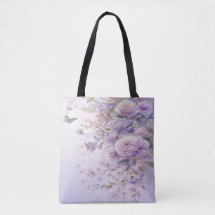 Minimalistische Lila Blumenstrauß-Beutel - Elegant Tasche