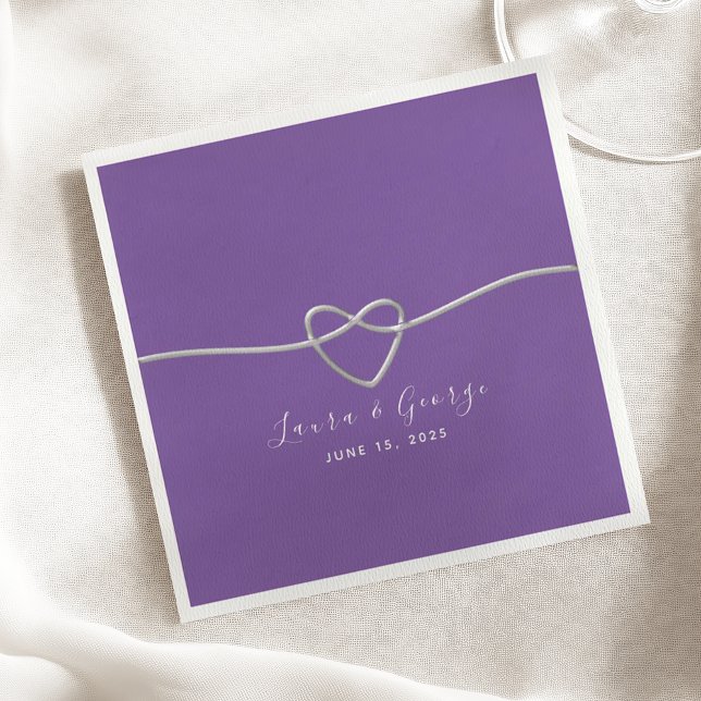 Minimalistische Lila Hochzeit Napkins Serviette (Von Creator hochgeladen)