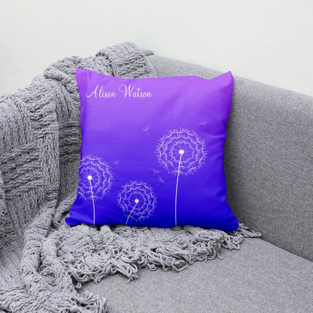 Minimalistische Lila Leuchte Blume Nam Kissen (Von Creator hochgeladen)