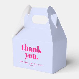 Minimalistische Lila Rosa Signatur Danke Geschenkschachtel