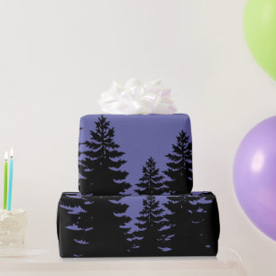 Minimalistische lila Silhouette Geschenkpapier