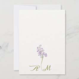 Minimalistische Lilac Floral Wedding Einladung