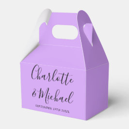 Minimalistische Lilac Lavender Signature Script Ho Geschenkschachtel