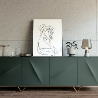 Minimalistische Line-Art-Frau-Wandkunst | Moderne Poster