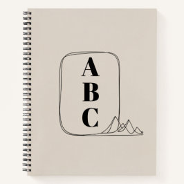 Minimalistische Line-Art-Rahmen Notizbuch