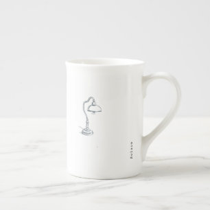 Minimalistische Line-Art-Tasse für Introvertierte Prozellantasse