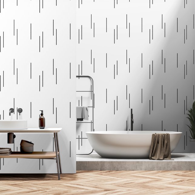 Minimalistische Linie Abstrakt Tapete (Badezimmer)