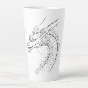 Minimalistische Linie des chinesischen Drachen Milchtasse