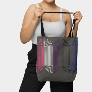 Minimalistische Linie des Gender Fluid Flag Art De Tasche