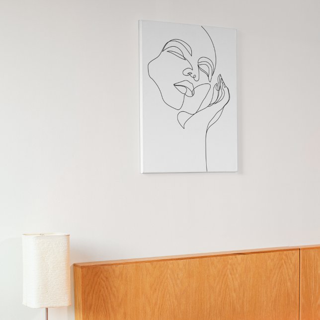Minimalistische Linie Kunst Zeichn eines Frauenwal Poster (Von Creator hochgeladen)