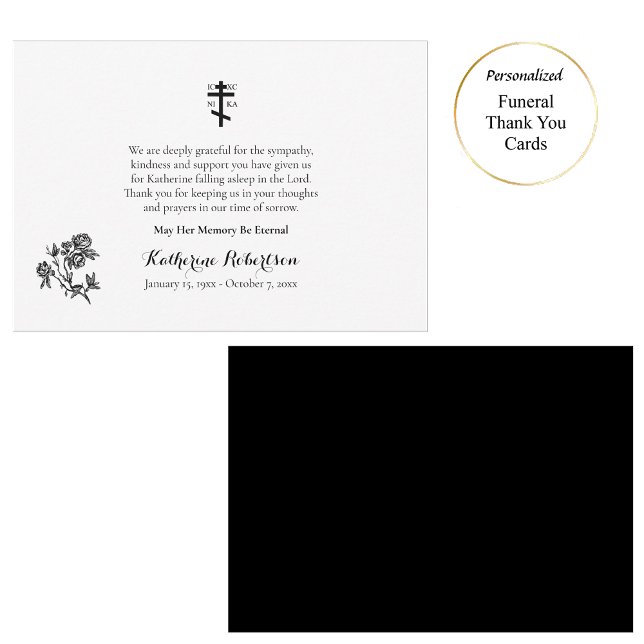 Minimalistische Linie Zeichnend Rose Orthodoxe Bee Dankeskarte (Von Creator hochgeladen)
