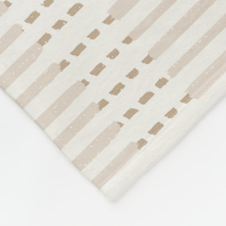 Minimalistische Linien bohemian neutrales Grau Fleecedecke